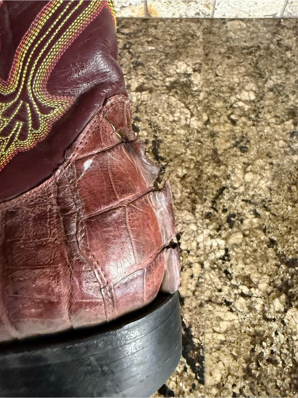 N/A crocodile embossed